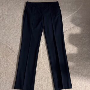 Theory Navy Straight-Leg Dress Pants